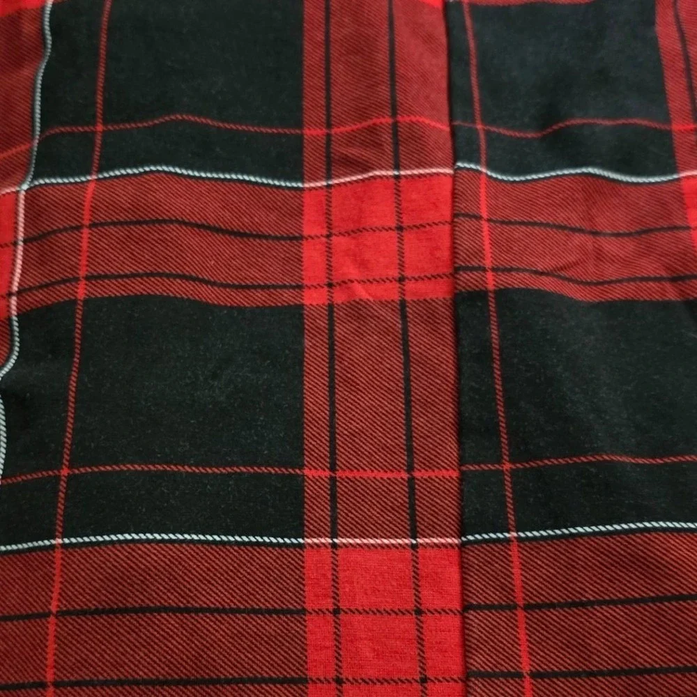 Torrid Goth Punk Red Black Plaid Lace Up Grommet Slit Pencil Skirt  2XL Grunge